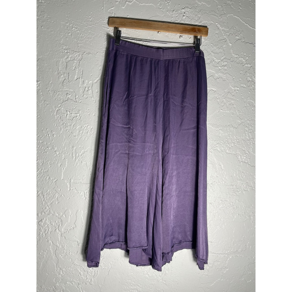 Anthropologie Purple Wide Leg Palazzo Pants Size M Viscose Flowy Boho